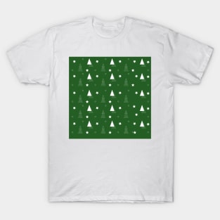 christmas Geometric green tree abstract T-Shirt